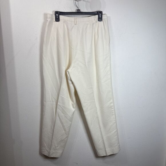 (R4) VTG Pendleton 100% Virgin Wool Ivory Pants 14 P - Picture 2 of 14